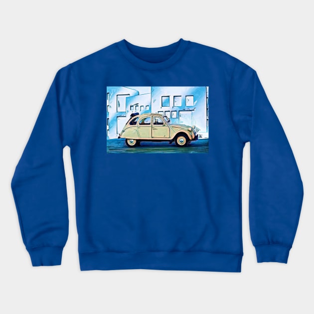 French Car 2CV Crewneck Sweatshirt by DeVerviers